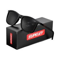 Óculos de Sol Esportivos Polarizados Masculinos Supkley - Leve e Confortável - Modelo Quadrado
