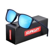 Óculos de Sol Esportivos Polarizados Masculinos Supkley - Leve e Confortável - Modelo Quadrado