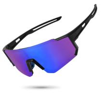 Óculos de sol esportivos polarizados STORYCOAST UV400 Preto-Azul Lens