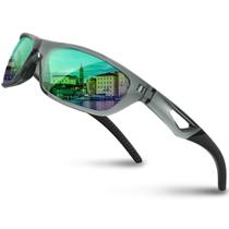 Óculos de sol esportivos RIVBOS RB831 com lente cinza/verde transparente