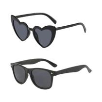 Óculos De Sol Estilo Retrô Y2K Com Armação Grande E Decoração De Pérolas, 2 Peças, Para Casais,