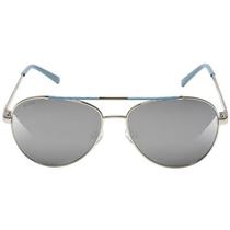 Oculos de Sol Euro Feminino Oc121eu/4a - Prata/azul