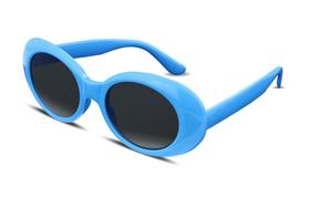 Óculos de sol FEISEDY Clout Goggles brancos ovais para mulheres e homens