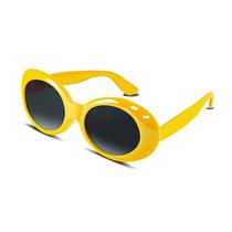 Óculos de sol FEISEDY Clout Goggles brancos ovais para mulheres e homens