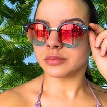 Oculos De Sol Feminino Armação Gatinho Proteção Uv400 Moda - Alra Semi Joias