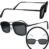 Óculos de Sol Feminino Barbara Preto Uv400 Retangular Makis