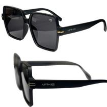 Óculos de Sol Feminino Blogueira Maiara Preto Quadrado Uv400 Óculos de Sol Feminino Blogueira Maiara Preto Quadrado Uv400