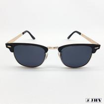 Óculos De Sol Feminino Clubmaster Dourado Proteção JHV 181