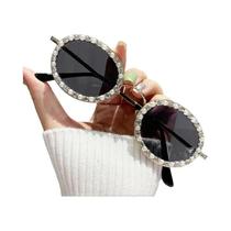 Óculos De Sol Feminino Com Armação Grande E Strass, Proteção Uv, Cravejados De Diamantes, Esportes