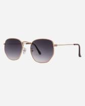 Óculos De Sol Feminino Hexagonal Armação Metal Lente Proteção Uv400 Rose Degradê Óculos De Sol Feminino Hexagonal Armação Metal Lente Proteção Uv400 Rose Degradê
