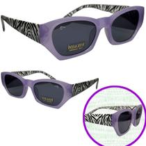 Óculos de Sol Feminino Karine Gatinho Zebra Estilo Acetato