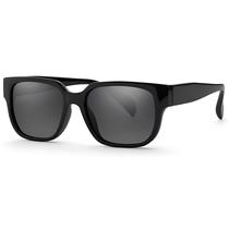 Óculos de Sol Feminino Lente Confortável Polarizado Proteção UV400 Armação Preto Brilhante Uso Casual Dia a Dia Dirigir Village Heaven 2820