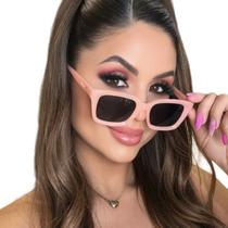 Óculos De Sol Feminino Lila Quadrado Grande Luxo Blogueira Original Proteção UV Tendencia Verão 2024