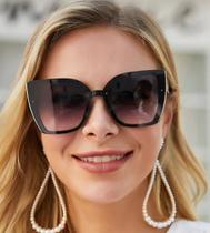 Óculos De Sol Feminino Olho De Gato Moda New York Degrade Proteção 400UV