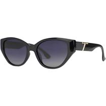 Óculos De Sol Feminino Preto Gatinho Polarizado UV400 Village Heaven 6343 Óculos De Sol Feminino Preto Gatinho Polarizado UV400 Village Heaven 6343
