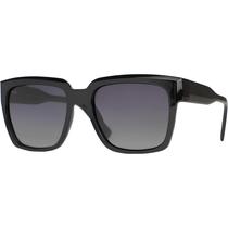 Óculos de Sol Feminino Preto Quadrado Grande Moderno Polarizado UV400 Village Heaven 6178