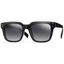 Óculos de Sol Feminino Quadrado Grande Polarizado UV400 Preto Original Village Heaven 2876