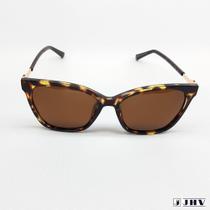 Óculos De Sol Feminino Quadrado Marrom Onçinha JHV 171
