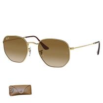 Óculos De Sol Feminino Ray Ban Hexagonal RB3548 001/51 54-21