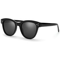 Óculos de Sol Feminino Redondo Preto Com Lente Polarizada Filtro Proteção UV400 Visão Nítida Confortável Modelo Tendência Village Heaven 6147 Óculos de Sol Feminino Redondo Preto Com Lente Polarizada Filtro Proteção UV400 Visão Nítida Confortável Modelo Tendência Village Heaven 6147
