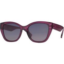 Óculos De Sol Feminino Redondo Rosa Casual Polarizado 2540