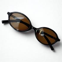 Óculos de Sol Feminino Retrô Arredondado Preto Marrom Óculos de Sol Feminino Retrô Arredondado Preto Marrom