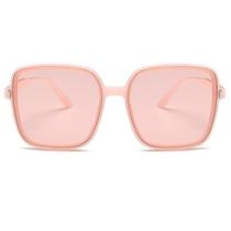 Óculos De Sol Feminino Rosa Quadrado Retro Luxo