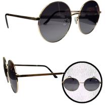 Óculos de Sol Feminino Tati Redondo Metal Proteção Uv 400