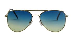 Oculos De Sol Feminino Tipo Aviador Lente Azul Claro