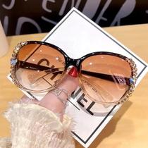 Óculos De Sol Femininos Com Decoração De Diamante, Anti-reflexo, UV400, Cor Gradiente