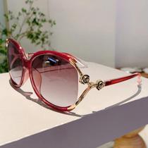 Óculos De Sol Femininos Com Design De Corrente De Flores Vermelhas, Estilosos Para Atividades Ao Ar Óculos De Sol Femininos Com Design De Corrente De Flores Vermelhas, Estilosos Para Atividades Ao Ar