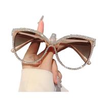 Óculos De Sol Femininos Com Strass Em Forma De Olho De Gato Cinza, Moda Tendência Para Festas Óculos De Sol Femininos Com Strass Em Forma De Olho De Gato Cinza, Moda Tendência Para Festas