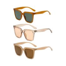 Óculos De Sol Femininos De Armação Grande Coloridos UV400, Conjunto De 3 Peças Para Esportes E