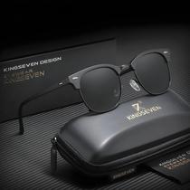 Óculos De Sol Femininos De Armação Grande Polarizados UV400 KINGSEVEN Luxuosos Casuais Para Moda E