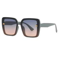 Óculos De Sol Femininos De Armação Grande Quadrada, Estilo Retrô Masculino Com Design De Letras