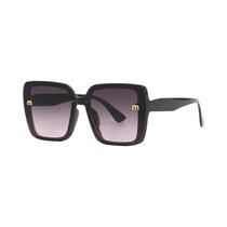 Óculos De Sol Femininos De Armação Grande Quadrada, Estilo Retrô Masculino Com Design De Letras