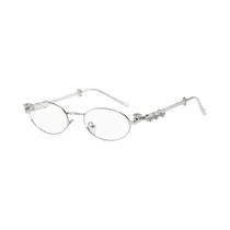 Óculos De Sol Femininos De Luxo Com Armação Oval De Metal E Diamantes UV400 Vintage Para Uso Externo