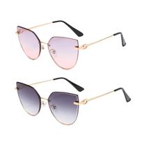 Óculos De Sol Femininos Estilo Gato Vintage Sem Armação Gradiente UV400 Moda Designer Óculos Da Moda Óculos De Sol Femininos Estilo Gato Vintage Sem Armação Gradiente UV400 Moda Designer Óculos Da Moda