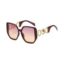Óculos De Sol Femininos Grandes UV400 Com Hastes Vazadas, Elegantes E Luxuosos, De Grife