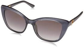 Óculos de sol femininos GUESS com inspiração retrô, olhos de gato, cinza, 55 mm