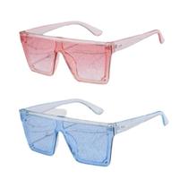 Óculos De Sol Femininos Oversized Com Gradiente Quadrado E Rebites Para Caminhadas E Camping, Estilo