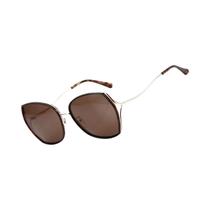 Óculos De Sol Femininos Oversized Polarizados UV400 Com Lentes Gradientes E Armação Geométrica