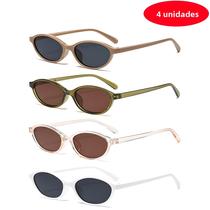 Óculos De Sol Femininos Pequenos Ovais UV400 Conjunto De 6 Peças Óculos De Moda Para Dirigir Design