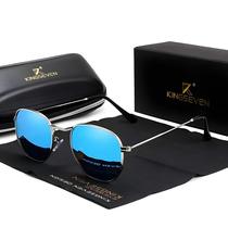 Óculos De Sol Femininos Polarizados UV400 KINGSEVEN, Armação Redonda Fina, Óculos De Luxo Para
