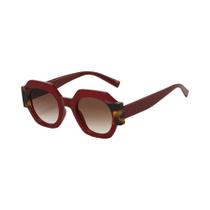 Óculos De Sol Femininos Retrô Com Design Em Hexágono, Marca De Designer, Lentes Coloridas Para