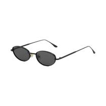 Óculos De Sol Femininos Retrô Pequenos Ovais UV400 Estilosos De Metal Da Moda
