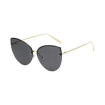 Óculos De Sol Femininos Vintage Com Gradiente, Estilo Gatinho, Sem Armação, UV400, Armações De Óculos De Sol Femininos Vintage Com Gradiente, Estilo Gatinho, Sem Armação, UV400, Armações De