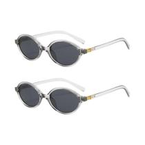 Óculos De Sol Femininos Y2K Retro Com Gradiente De Cor, Pequena Armação, 2PCS, Estilo Coreano E
