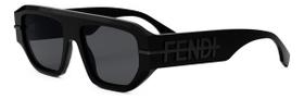 Óculos De Sol Fendi Acetato Preto, Lentes Cinza Oceano