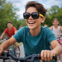 Óculos de sol flexível infantil c/ proteção uv - atenas